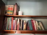 Books, step ladder