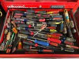 Drawer full of screwdrivers