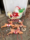 Santa & 3 reindeer blow molds