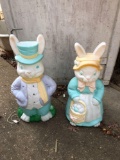 (2) Easter bunny blow molds