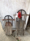 (2) antique runner sleds