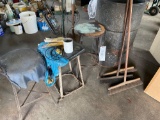 industrial stools, brooms