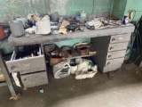 metal desk and contents