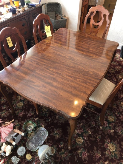 Wooden table with 4 chairs