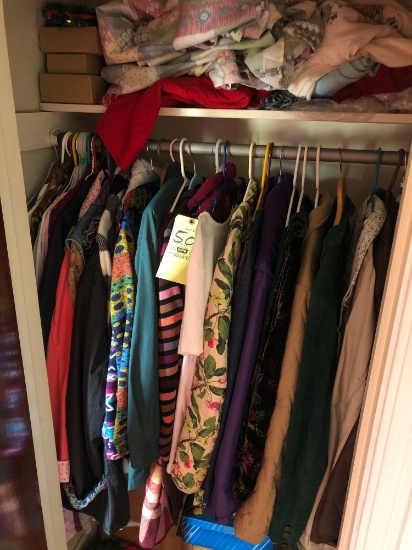 Closet of vintage women jackets