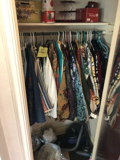 Closet of vintage women jackets