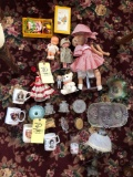 Dolls and ceramic/glass pieces