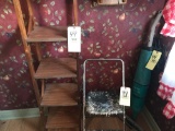 Shelf, Cosco stool, vacuum