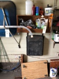 Wheel barrow, dolly, hose and miscellaneous items