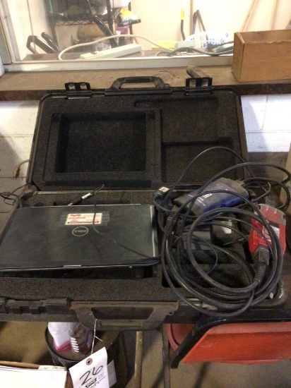 CAS automotive scanner and Dell laptop.