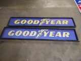 2 Metal Double-Sided Goodyear Signs