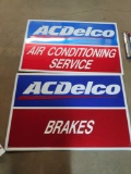 2 ACDelco Metal Single-Sided Signs