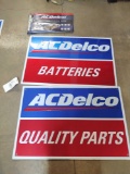 2 ACDelco Metal Single-Sided Signs & ACDelco Systems Guide