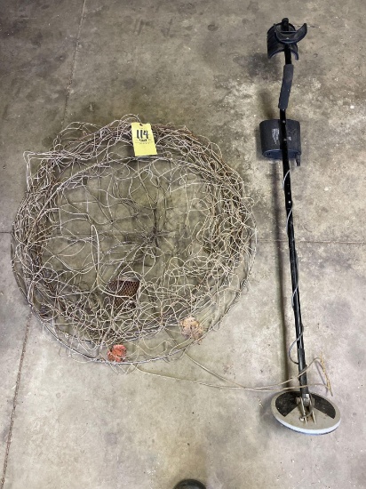 Large fishing net, metal detector