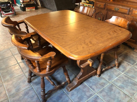 Table and four Chairs