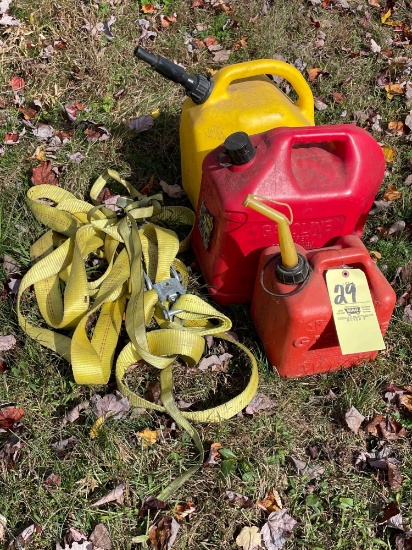 3 Gas Cans - Straps