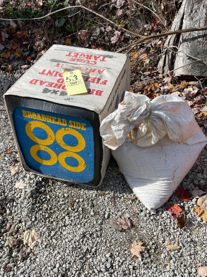 Cube target, bag of corn