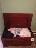 Blanket chest and bedding