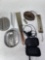Garmin Navi GPS, US meal mess kit, spatula, glass thermometer, sad iron.