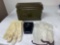30 M1 Cal. Ammo box, (2) pairs size L leather gloves, leather belt pouch.