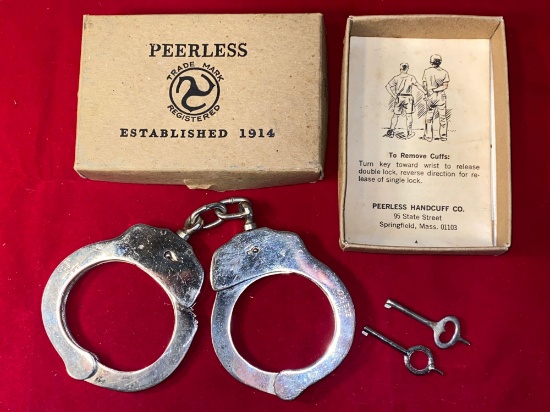 Peerless Chief of Police double lock handcuffs.