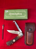 Remington R3 Big Game knife w/ sharpener & leather holster.
