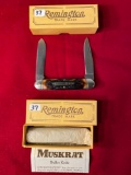 Two 1988 Remington Muskrat R4466 pocket knives. Bid times two.