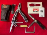 RIDGID multi-tool knife, Marlboro Swiss Army, (3) other.