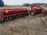 Pair of Case IH 5100 soybean special grain drills with dolly cart