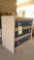3-drawer chest, blonde and navy blue