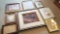 Modern art oil on canvas painting and frames lot