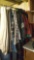 Rack of men's clothes, vintage snowsuits, coats