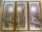 Set of (3) Andres Orpinas prints, each 31 x 13 frame size.