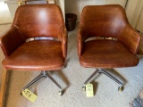 Set of (4) Brody swivel chairs, vinyl.