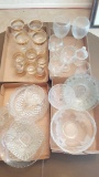 4 boxes of vintage glass stemware, bowls