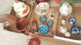 Vintage collectibles, Asian bowl, ginger jar, tureen, wooden bowl