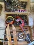 (3) Boxes tools, RIDGID pipe cutter, drill bits, pipe threaders.