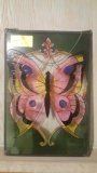 Faux leaded glass butterfly window hanger