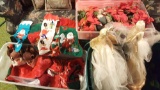 Christmas stockings, angels and flowers
