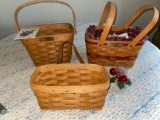 (3) Longaberger baskets.