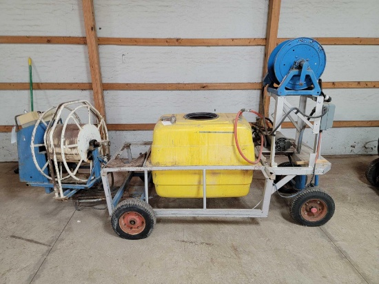 Spray Tank on Cart with Reels