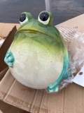 (4) Portly Frog Decor