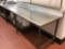 Stainless steel prep table w/ Shelf and Buckets