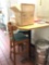 Pub Height Table and 2 Chairs, Syrup containers and Oval plates