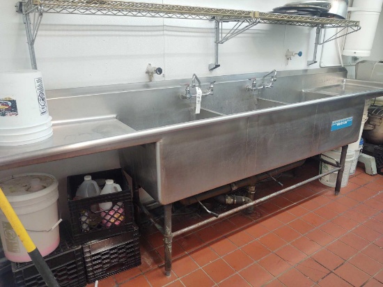 3-Bay Stainless Steel Sink