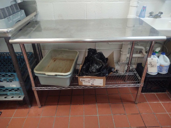 Stainless Steel Prep Table w/ wire Rack