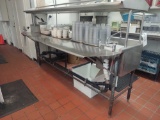 Stainless Steel Dishwashing Feed and Discharge tables w/ built-in sinks
