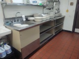 Stainless Steel Sink w/ Prep Area and Shelves