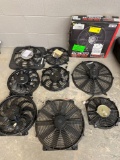 nine electric fans