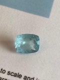 Certified & Appraised Natural Aquamarine Cushion Mixed Cut 3.27 Cts